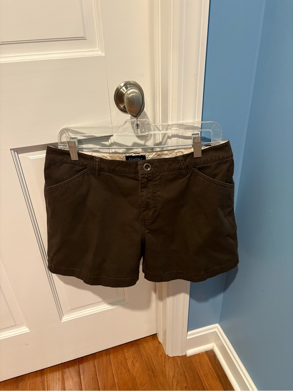 Sonoma Brown Men's Flat Front Cotton-Blend Shorts